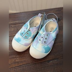 NWT Aqua & Purple slip on sneakers